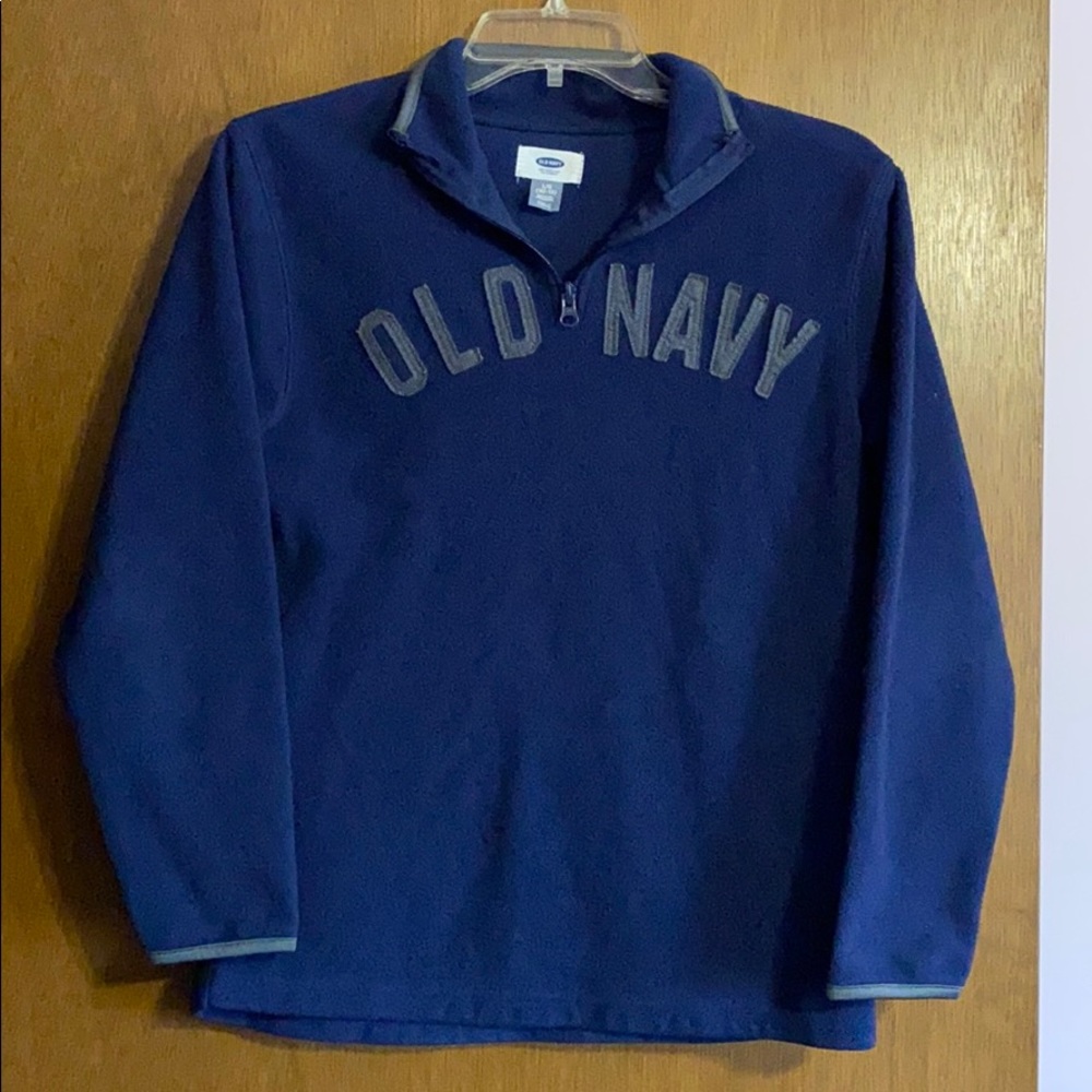 OLD NAVY Navy blue boys Large 1/4 zip fleece